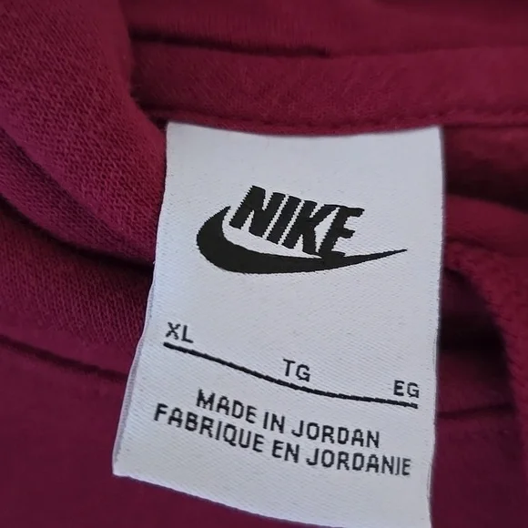 Nike Men's Burgundy Pullover Hoodie Sweatshirt XL - Picture 4 of 5